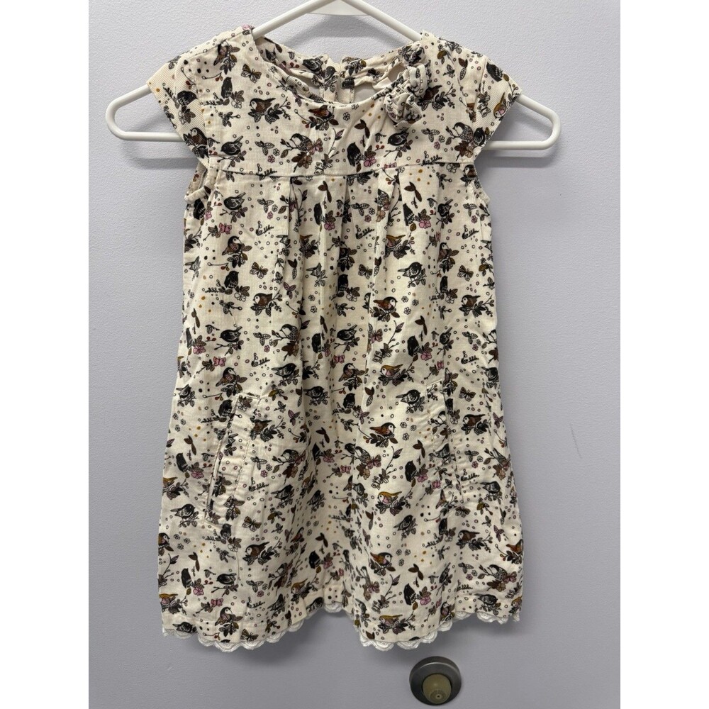 Little Girl Size 5/6 H&M Fine Cord Dress With Cute Hem Detail
